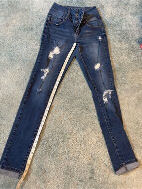 Bluenotes Dark Blue Skinny Distressed Jeans